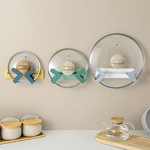 Multi-Functional Wall-Mounted Pot Lid Cover Rack Holder