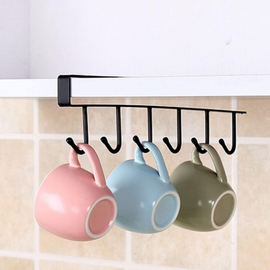 Stainless Steel Cup Holding Rack With 6 Hook