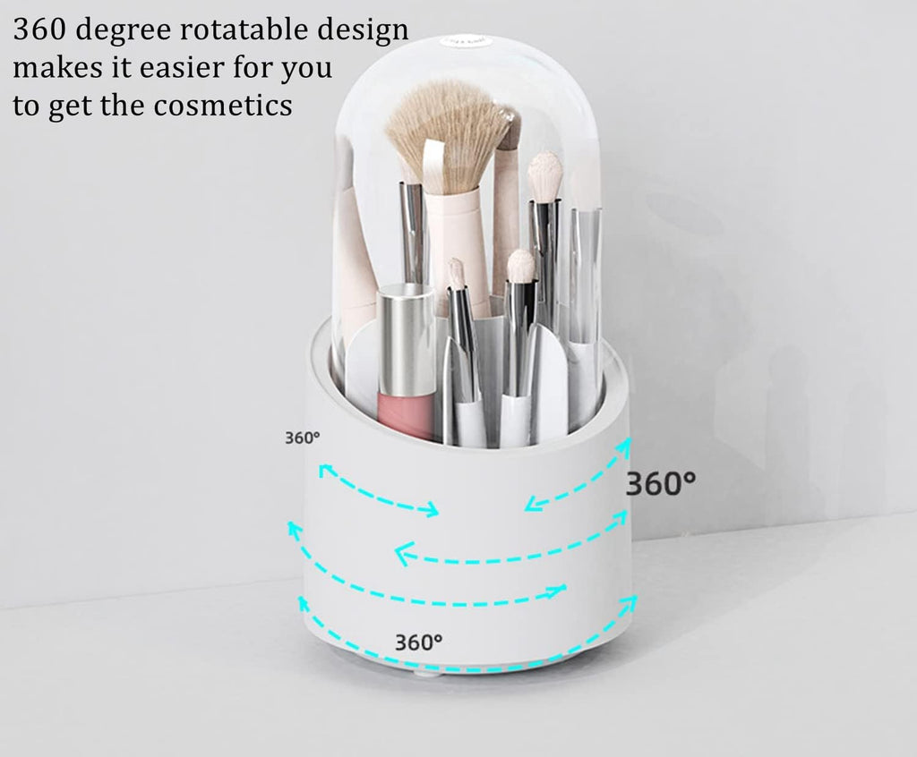 Buy 360° Rotating Makeup Brush Cosmetic Storage Box Pakistan