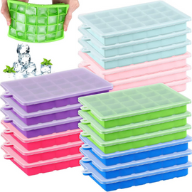 Silicone Ice Cube Trays with Lid