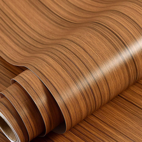 Decorative Water proof Wooden Self-adhesive Wallpaper- Brown