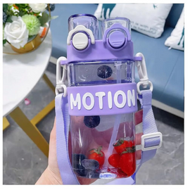 Explosive Double Mouth 2 in 1 Cute Portable Drinking Bottle