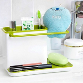 Self-Draining Sink Caddy with Suction Cup Organizer