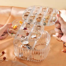 Acrylic Storage Jewellery Box Case with Compartments